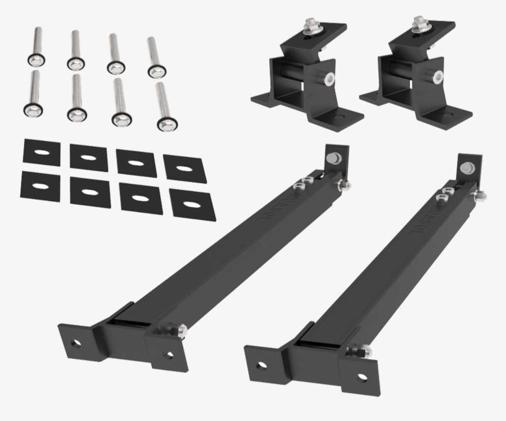 Wsporniki do paneli słonecznych 2x, kąt nachylenia 15-30° Nuasol