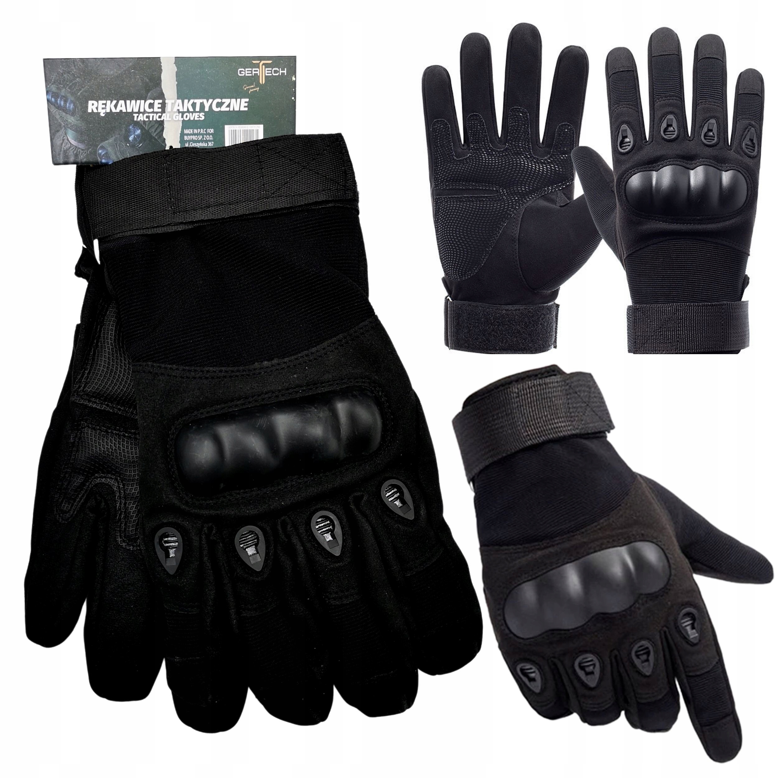 

Rękawice Taktyczne Wojskowe Survival Black Gertech