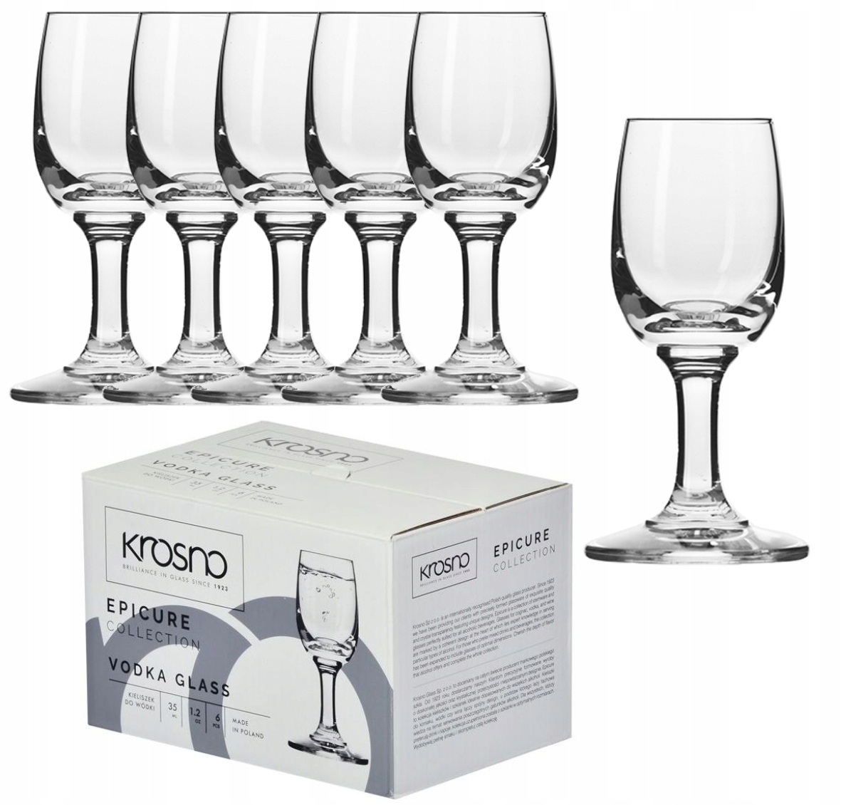 

Krosno Kieliszki Do Wódki Na Stopce 6x35ml Epicure