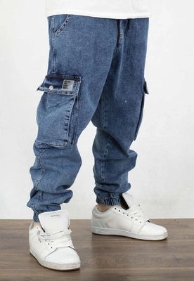 Kalhoty I8 Denim BOY39 Joggery Cargo royal blue