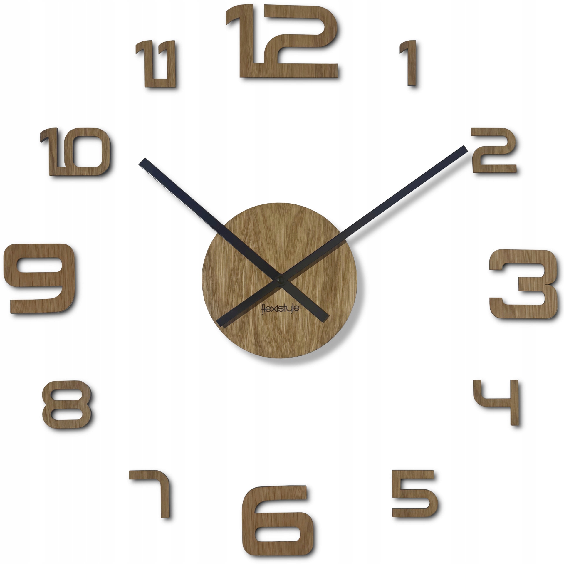 Velké dřevěné nástěnné hodiny OakTime 50-75 cm do obývacího pokoje do kuchyně, tiché