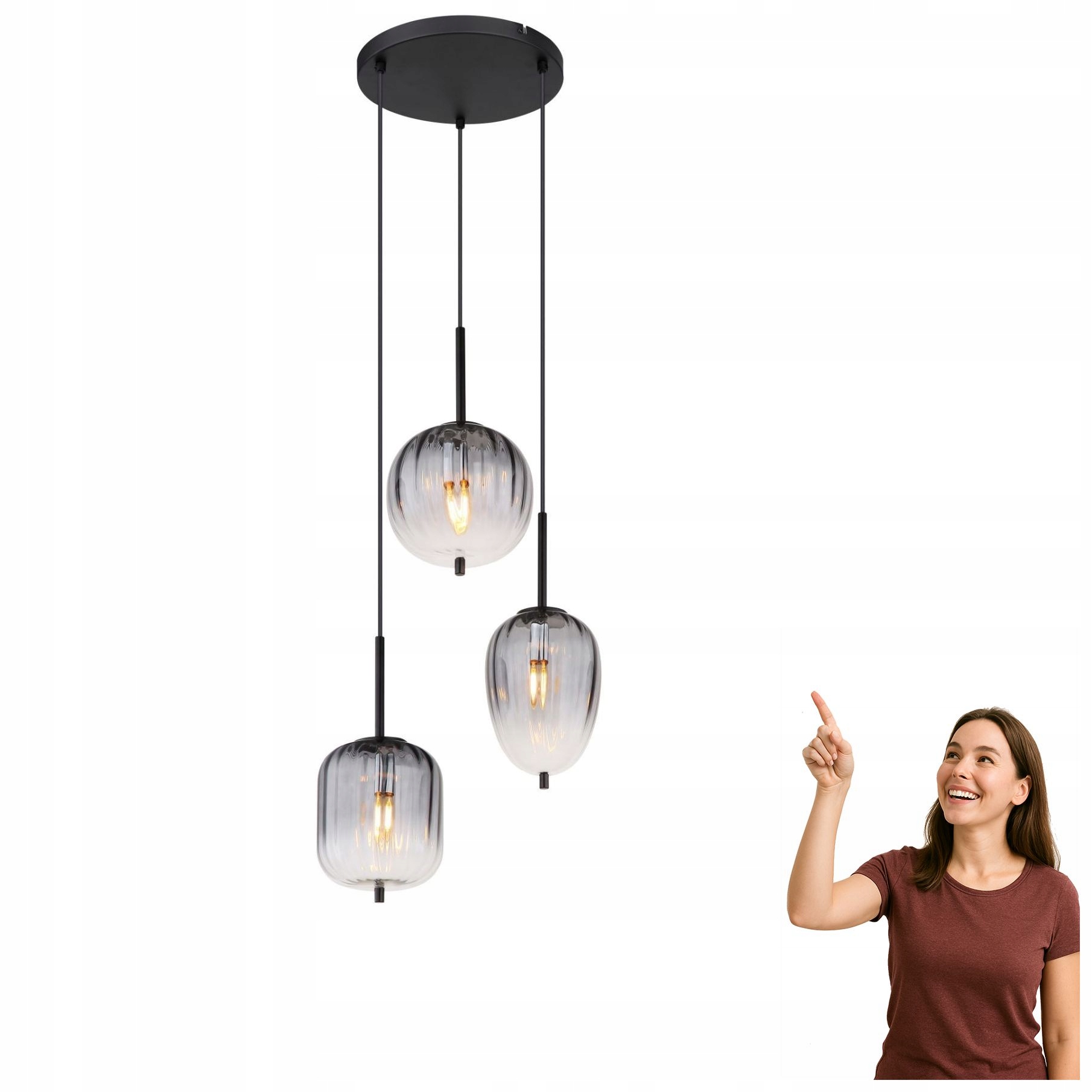 Závěsná lampa Attila 15215-3 Globo