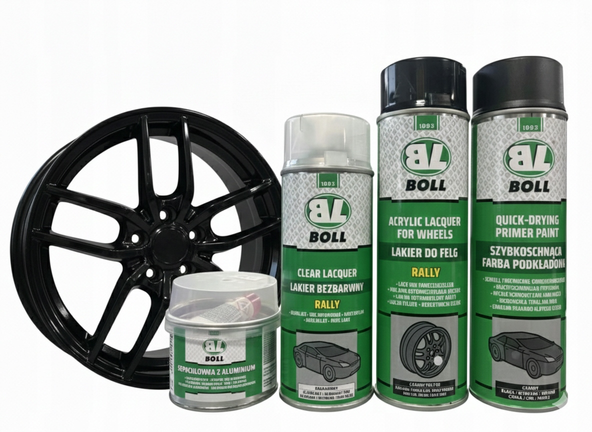 Zestaw Regeneracja Felg Ze Szpachlą Czarny Połysk Boll