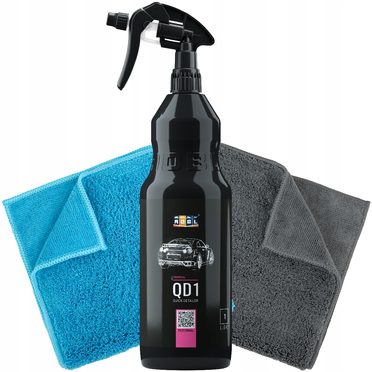Adbl QD1 1L Quick Detailer Nabłyszcza Lakier Nadaje Głębi Mikrofibry Zestaw