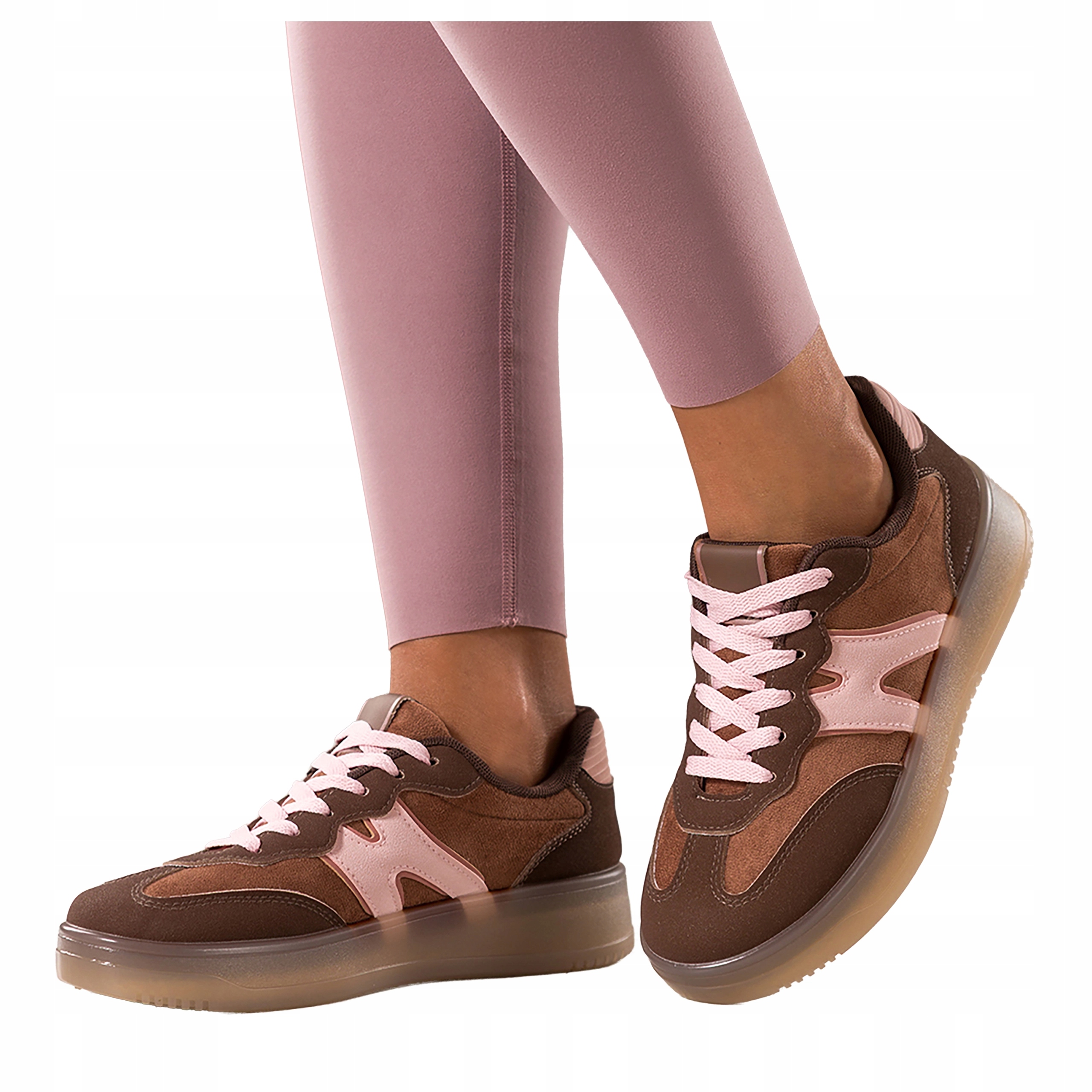 Čokoládové Tenisky Dámské Sportovní Platforma Šněrovací Pohodlné r 40