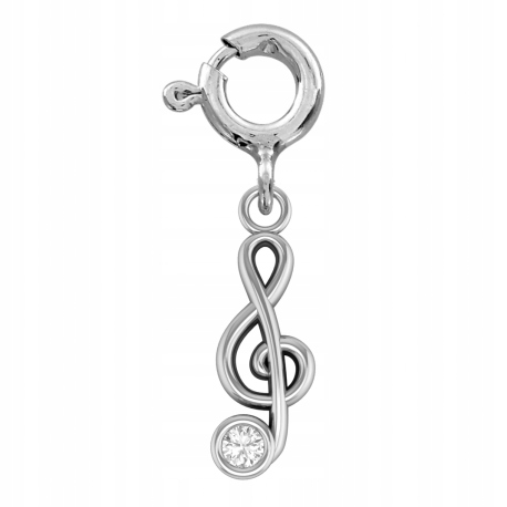 

Charms Klucz Wiolinowy Srebro 925 Nutka Nuta