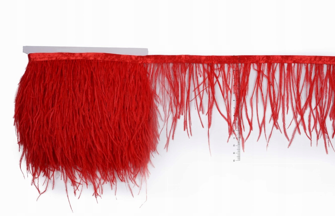 Pštrosí Peří Na Pásku Červené 10MB Premium