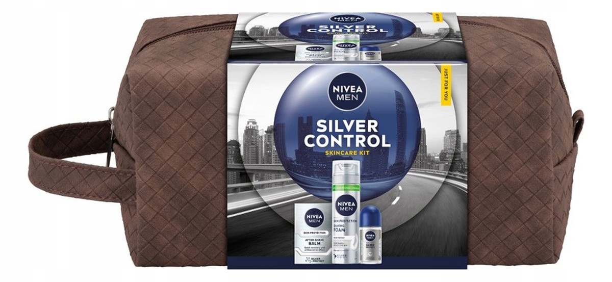 Nivea Men Silver Control Kosmetická sada pro muže kosmetická taška