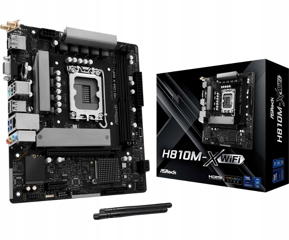 ASRock Mb Sc LGA1851 H810M-X Wifi, Intel H810, 2xDDR5, 1xDP, 1xHDMI, …