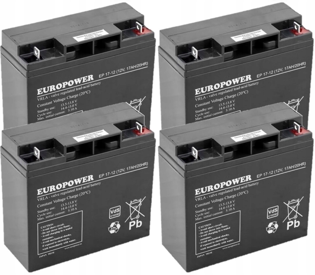 TBC40 BATERIE ZESTAW AKUMULATORÓW DO UPS APC EATON POWERWALKER 4x EP 17-12