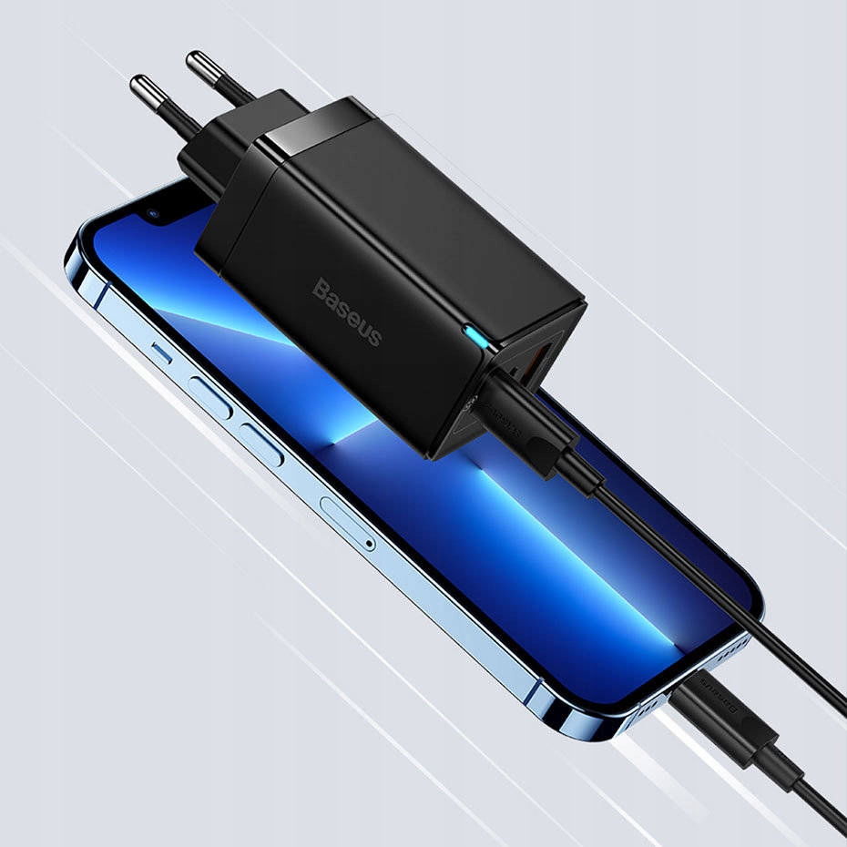 Baseus ładowarka sieciowa GaN3 Pro 2xUSB-C/USB 65W Kolor czarny
