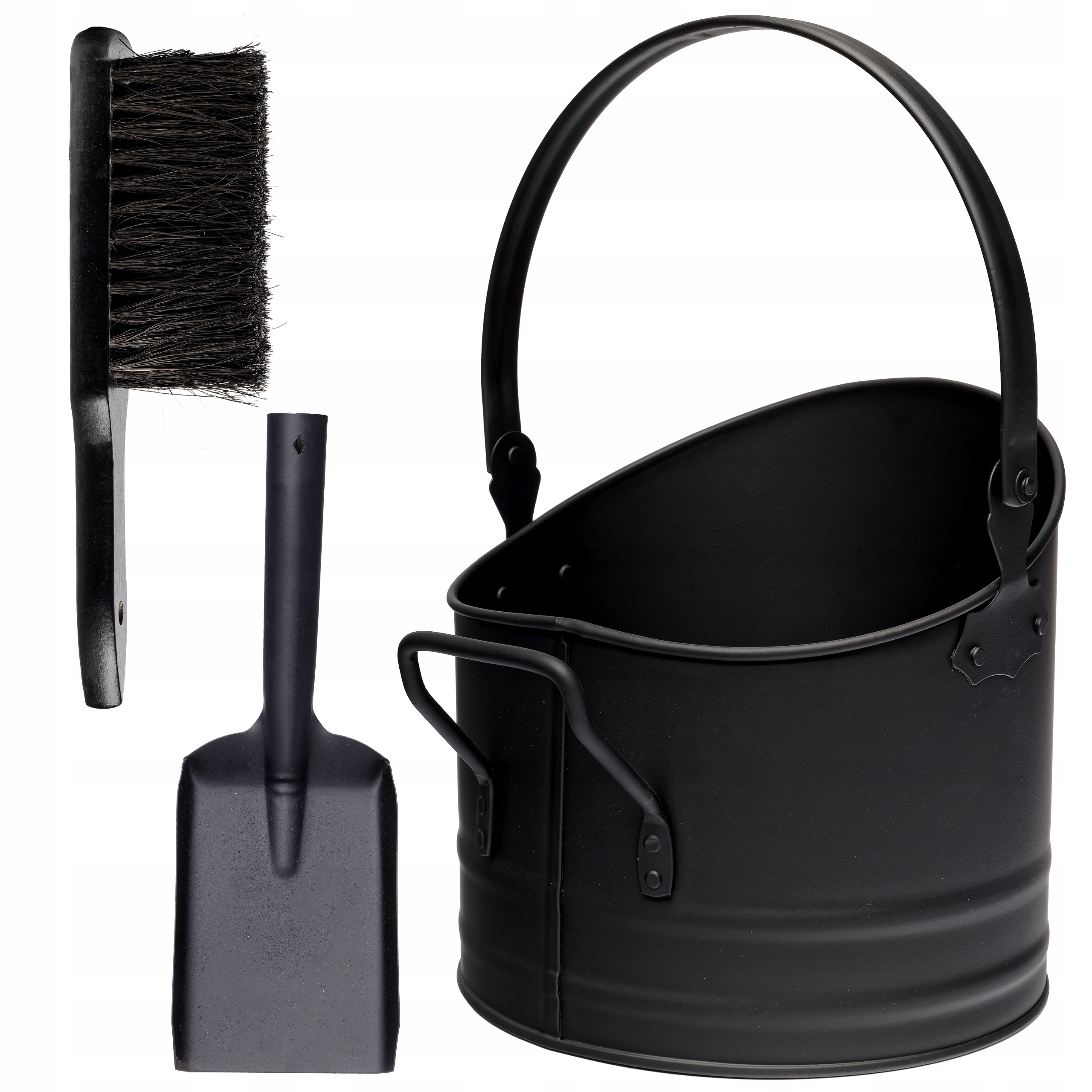 WĘGLARKA KUBEŁ KOSZ WIADRO NA WĘGIEL POPIÓŁ DREWNO KOMINKOWE + AKCESORIA Marka 4MWOOD.CO