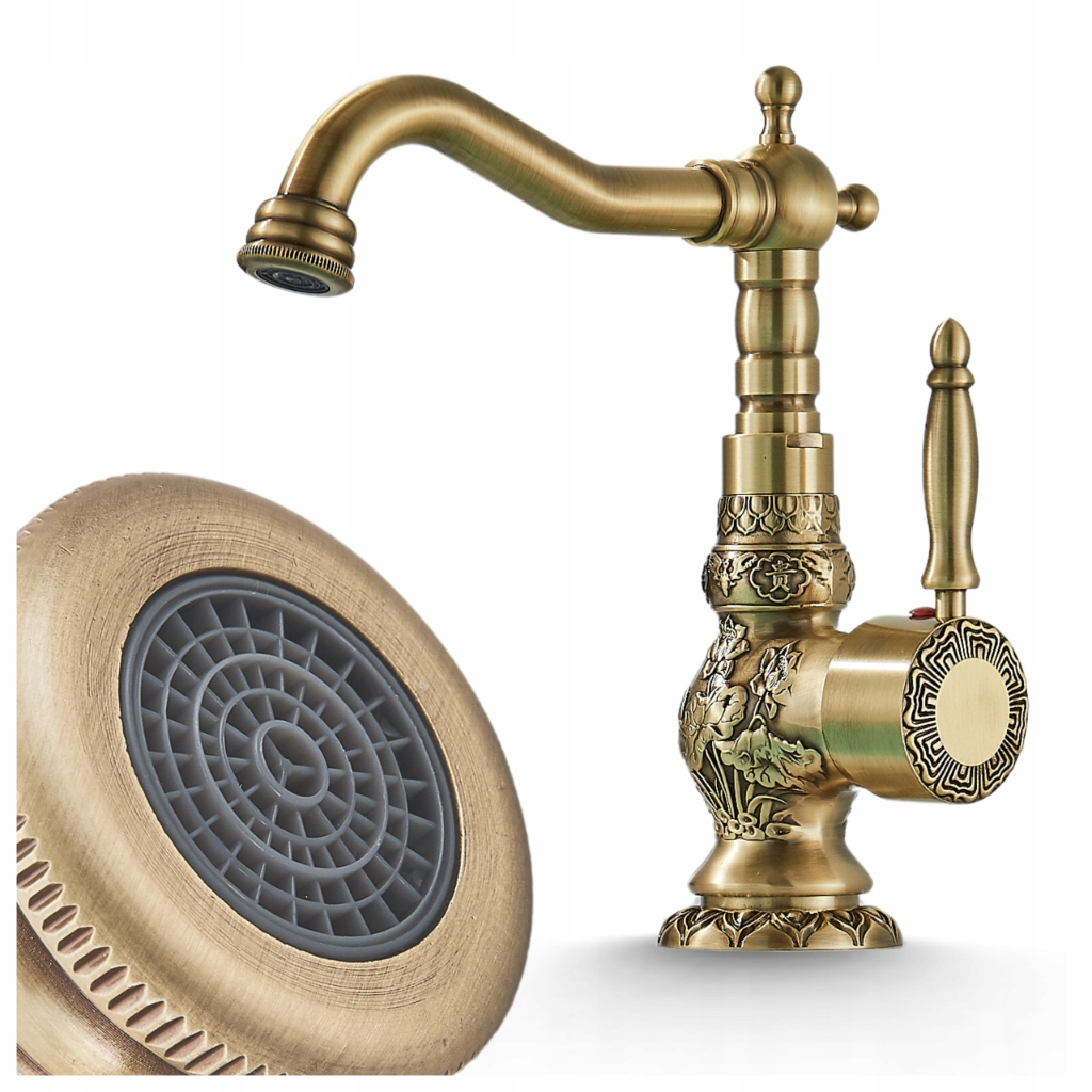 Umyvadlová Stojánková Baterie Nízký Otočný Výtokové Ramínko Baterie Mosaz Zlatá Ari