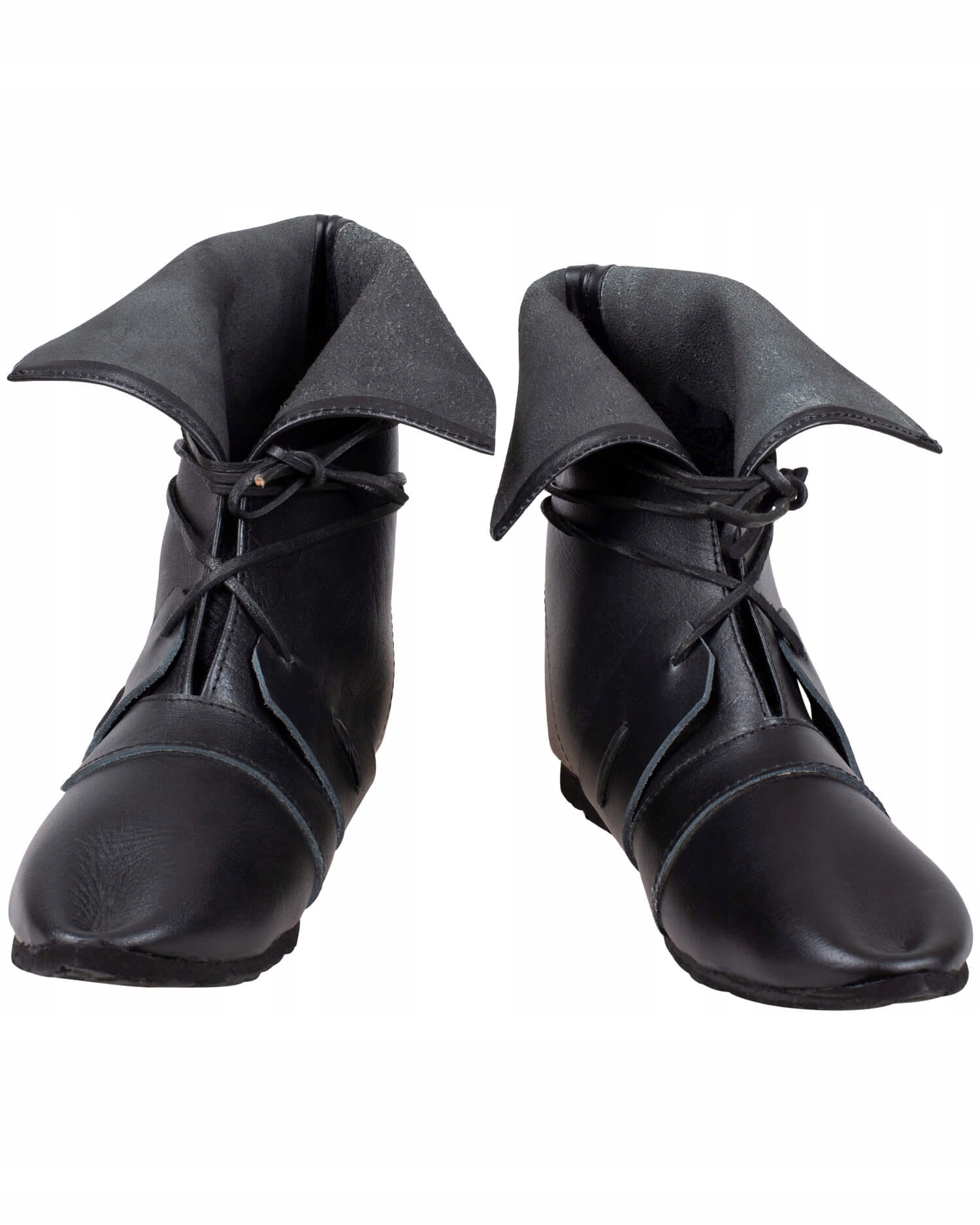 Kožené Boty Johann Černé Velikost 47 Larp