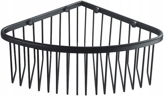 Sprchový košík rohová koupelnová polička černá