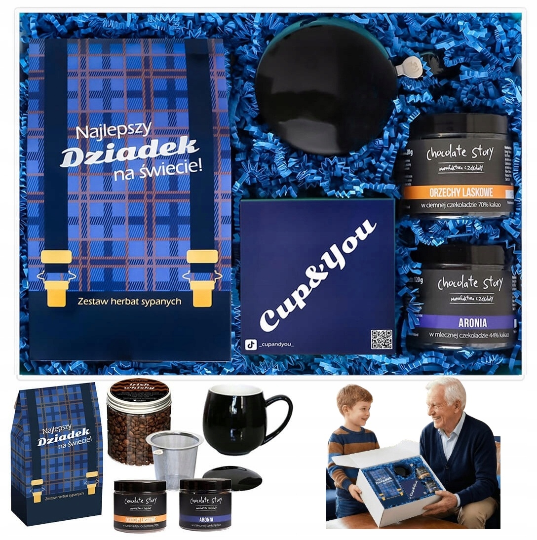 Levně Dárek Pro Dědečka Čaje Káva Hrnek S Vařičem Bakalie V Čoko