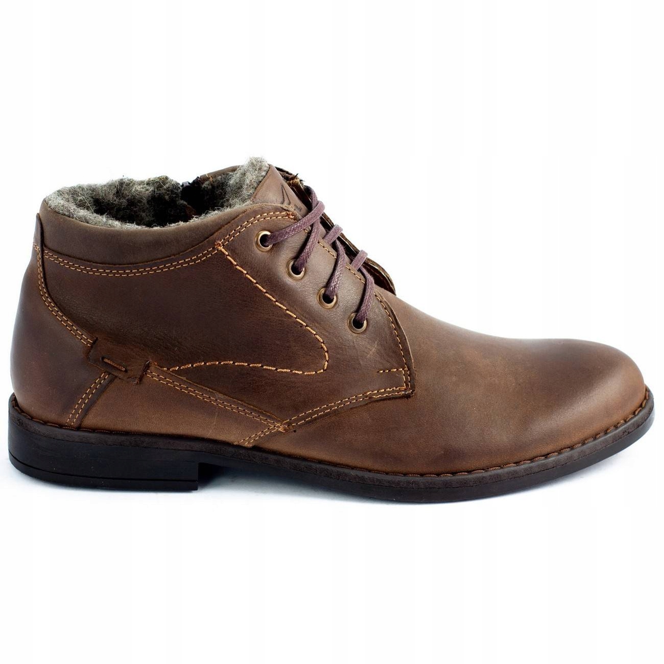 

Brązowe Skóra naturalna Buty Polbut r.43