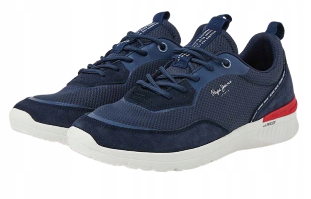 Pepe Jeans Pánské Sportovní Boty, Tmavě Modré, Šněrovací, Kůže, Velikost 45 Awf