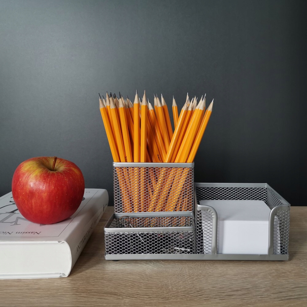 PRZYBORNIK NA BIURKO ORGANIZER METALOWY SIATKA Marka Net