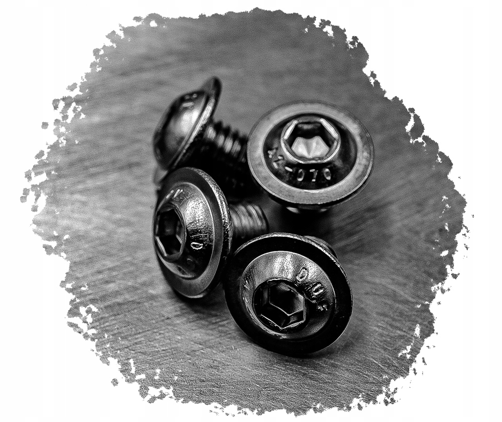 M4X8 ŚRUBA IMBUS DO OWIEWEK KOŁNIERZOWA NIERDZEWNA 7380F (50) Kolor srebrny