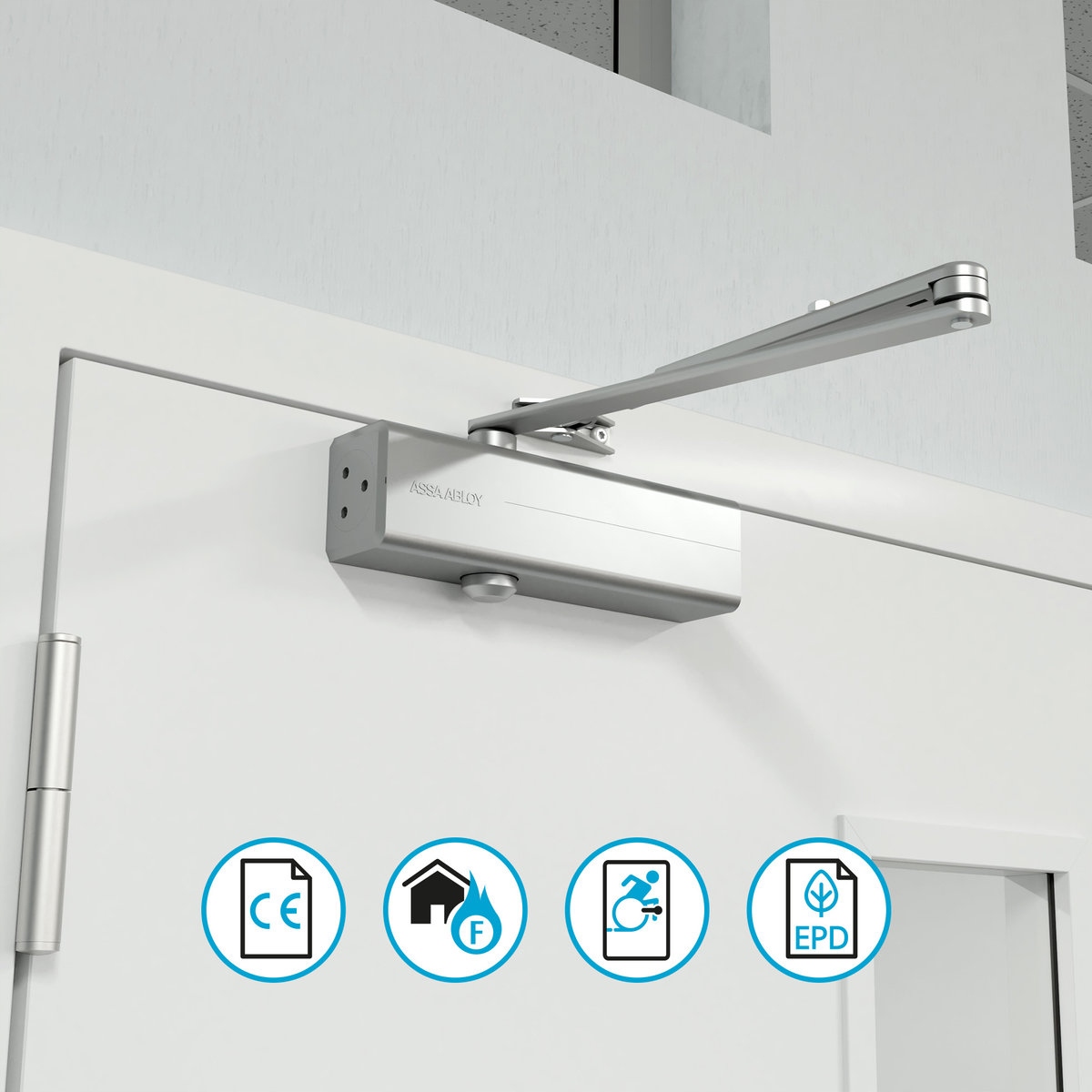 ASSA ABLOY DC140 SAMOZAMYKACZ DO DRZWI, ZAMYKACZ Kod producenta DC140-EV1