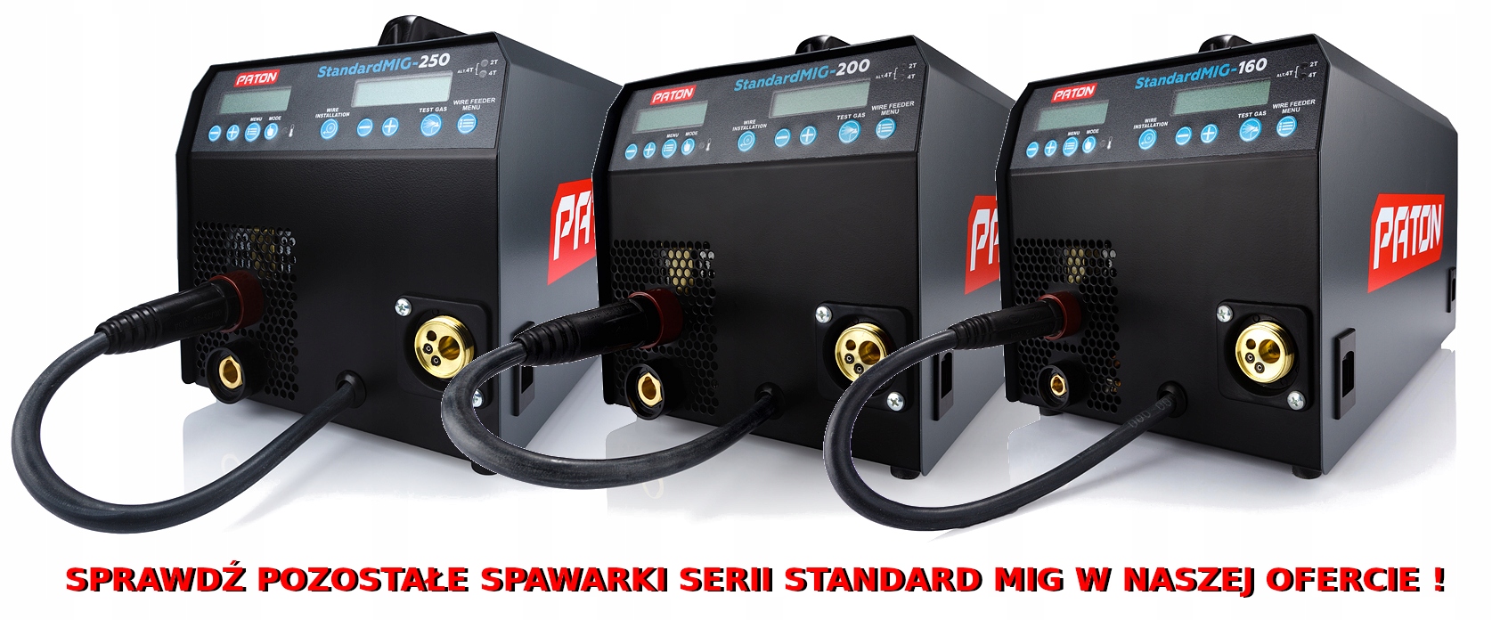 STANDARD MIG-160 PATON PÓŁAUTOMAT SPAWALNICZY Moc pobierana 4.2 kVA