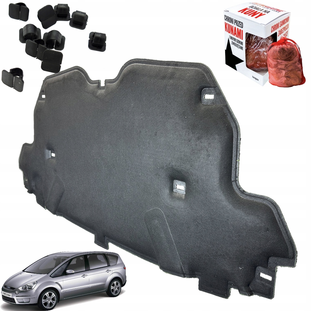 Ztlumení masky Izolace podložka Ford S-max MK1 06-15 Odpuzovač Stahovák
