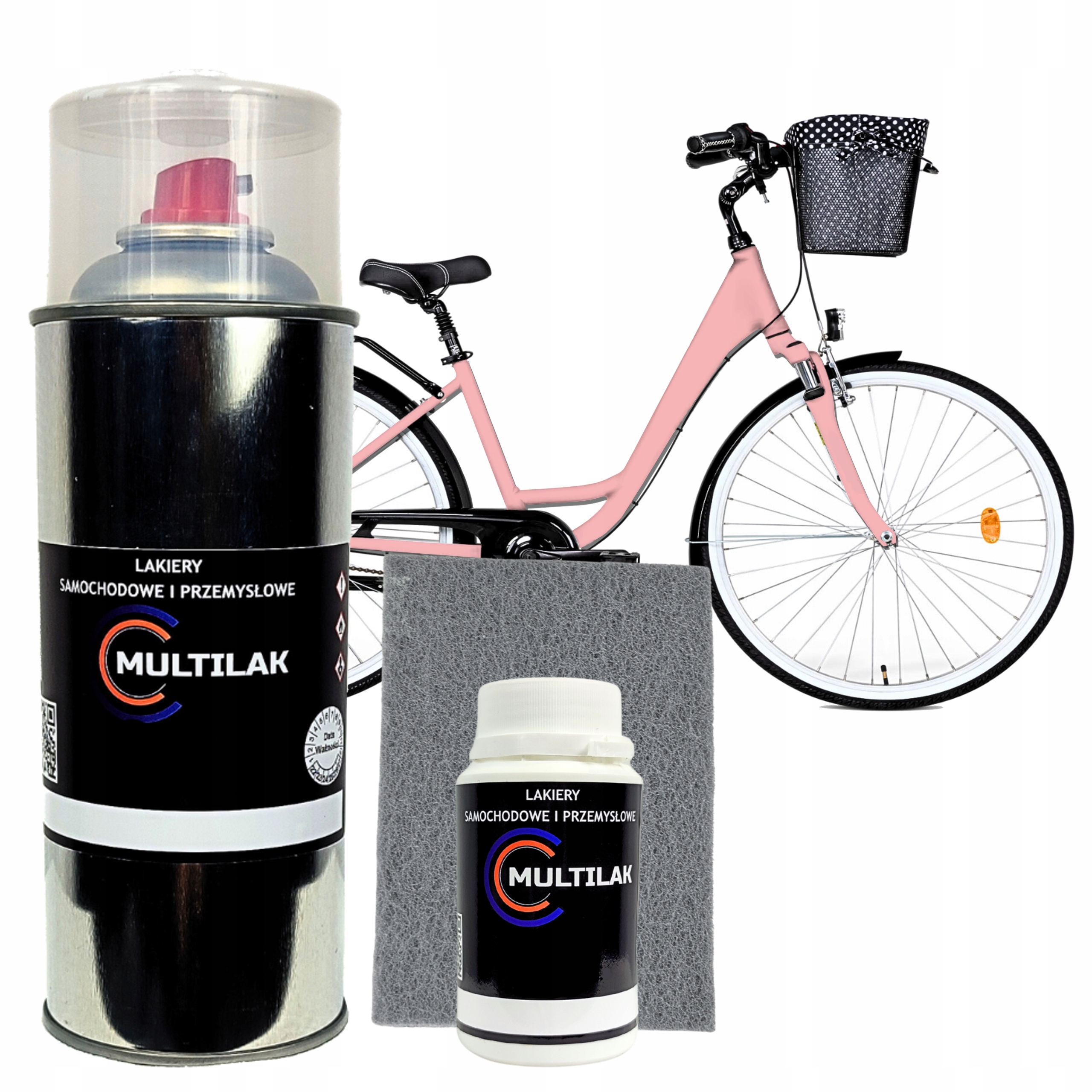 Lakier farba w sprayu do ramy rowerowej połysk Set Ral 3015
