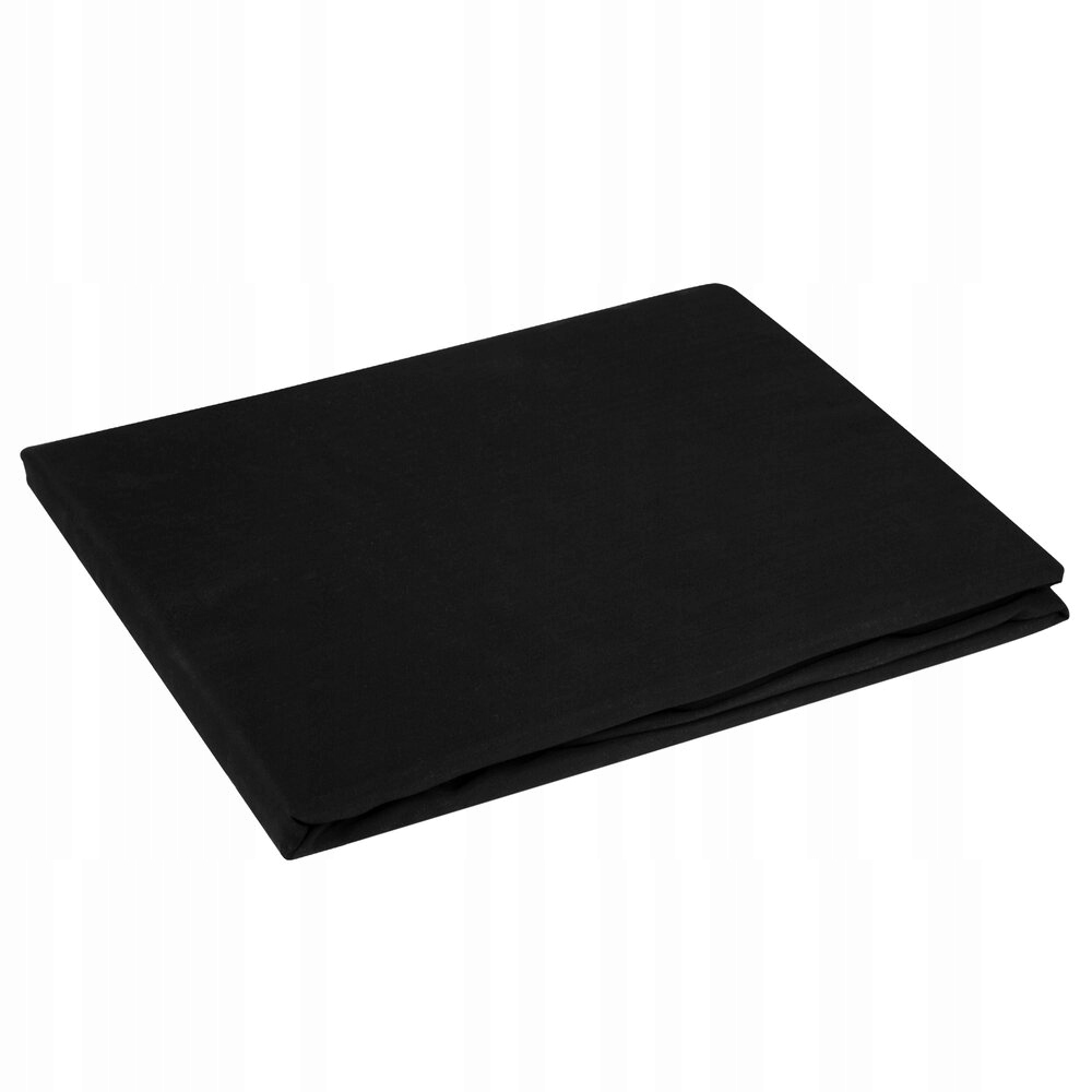 Prostěradlo s gumičkou 220X200 černé z bavlněného saténu