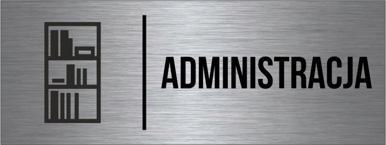 TABLICZKA Administracja Aluminium Piktogram