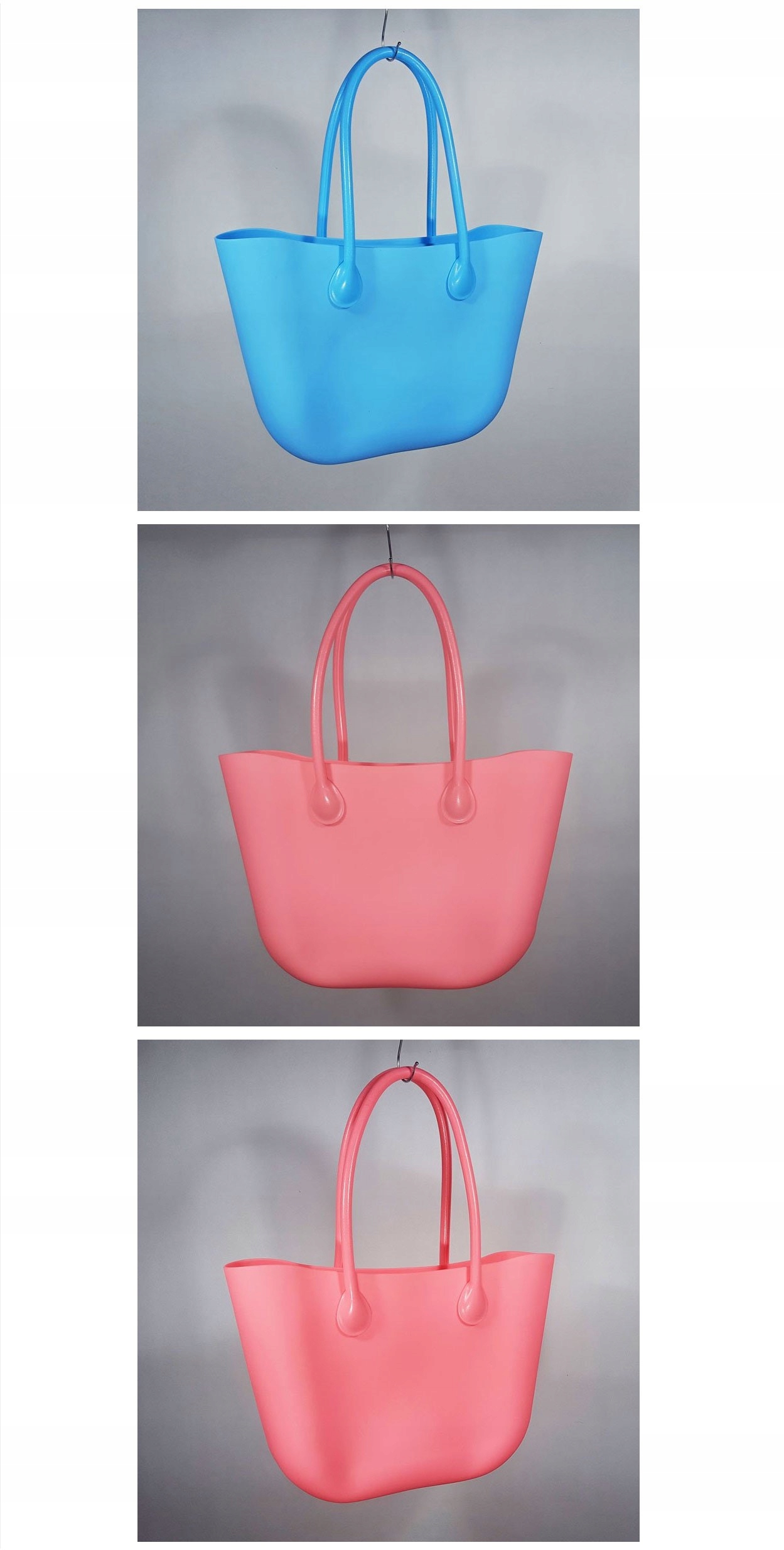 O TORBA GUMOWA HOBO TOREBKA JELLY SHOPPER BAG TGG Styl miejski