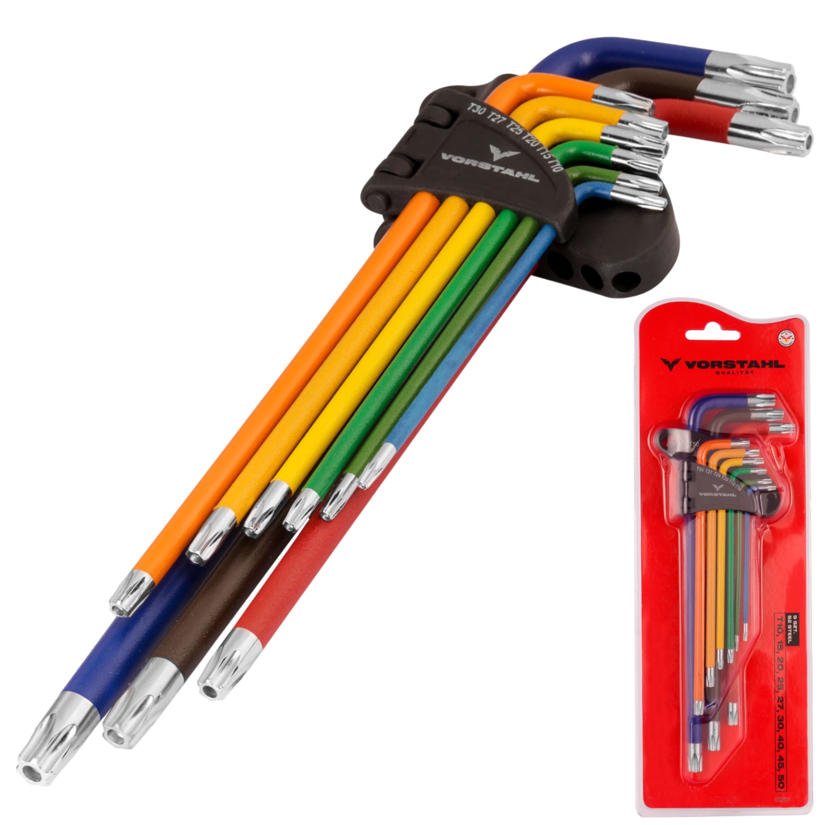 Zestaw Klucze Torx Imbusowe Bardzo Długie 9szt > T10 T50mm < Vorstahl