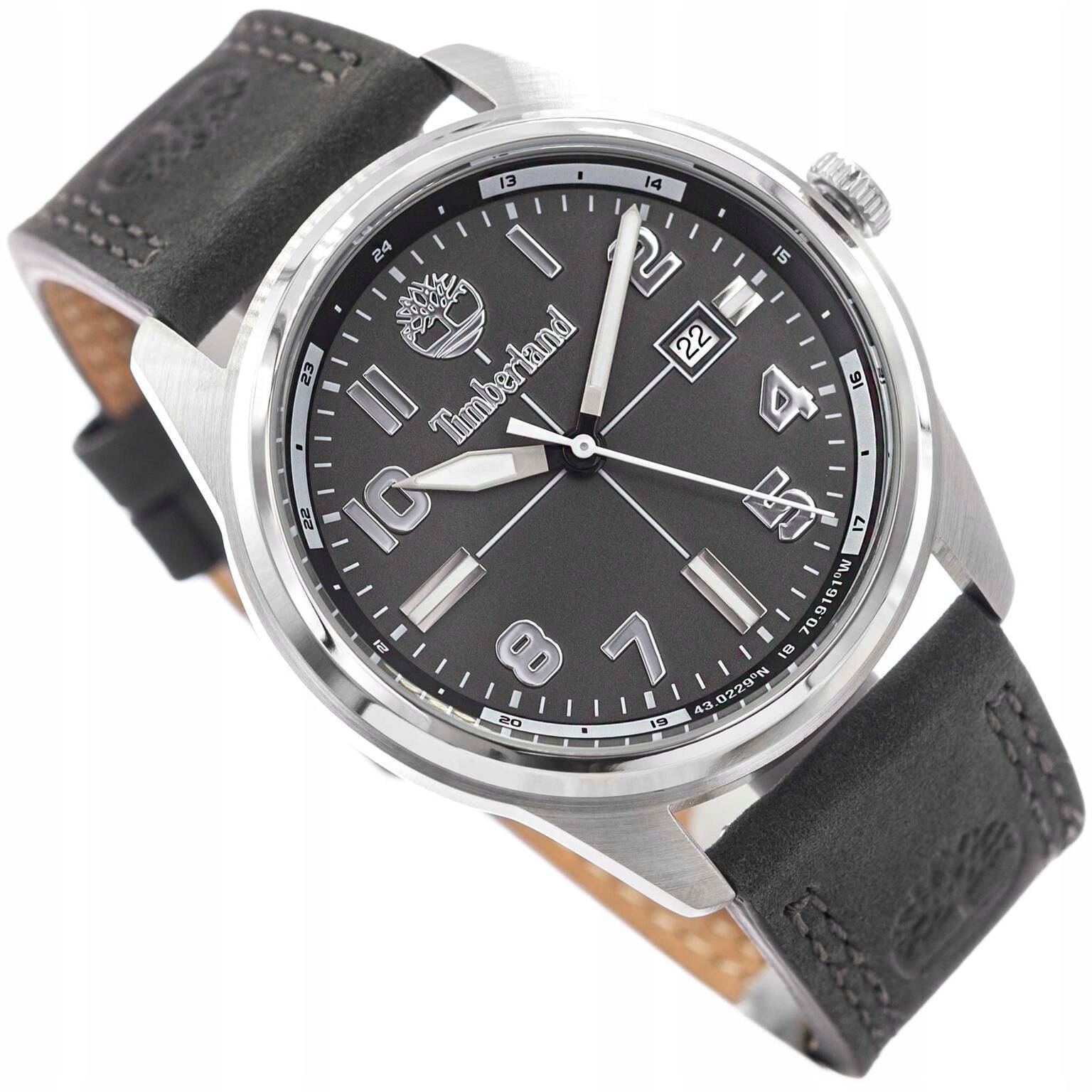 Pánské Hodinky Timberland TDWGB2230704 Northbridge Šedé Na Řemínku Datumovka