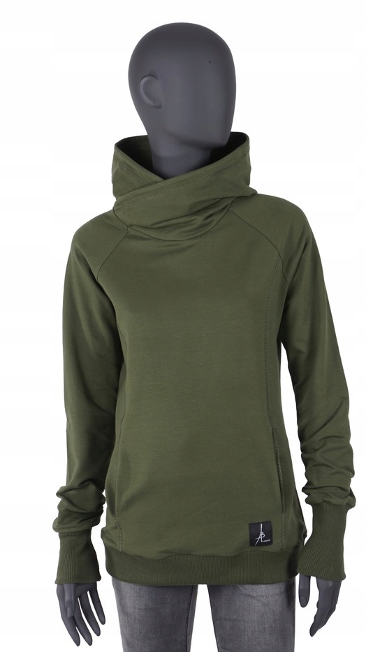 

Bluza dresowa damska z kapturem Xs khaki