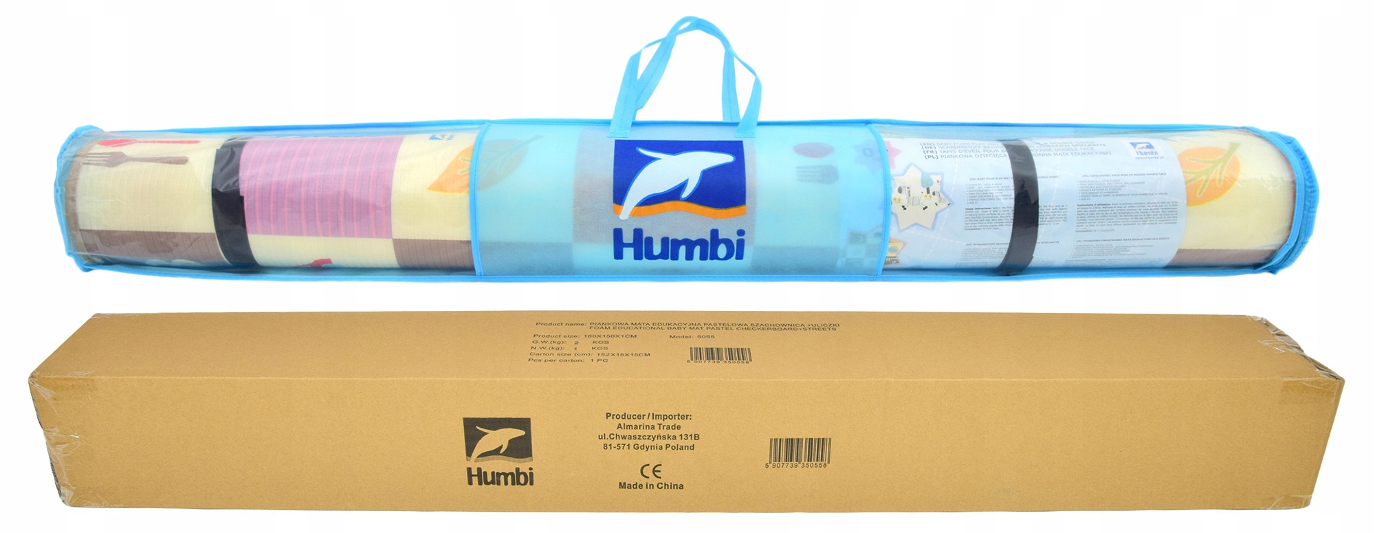 MATA EDUKACYJNA PIANKOWA KONTRASTOWA 150x180x1 Wysokość produktu 180 cm