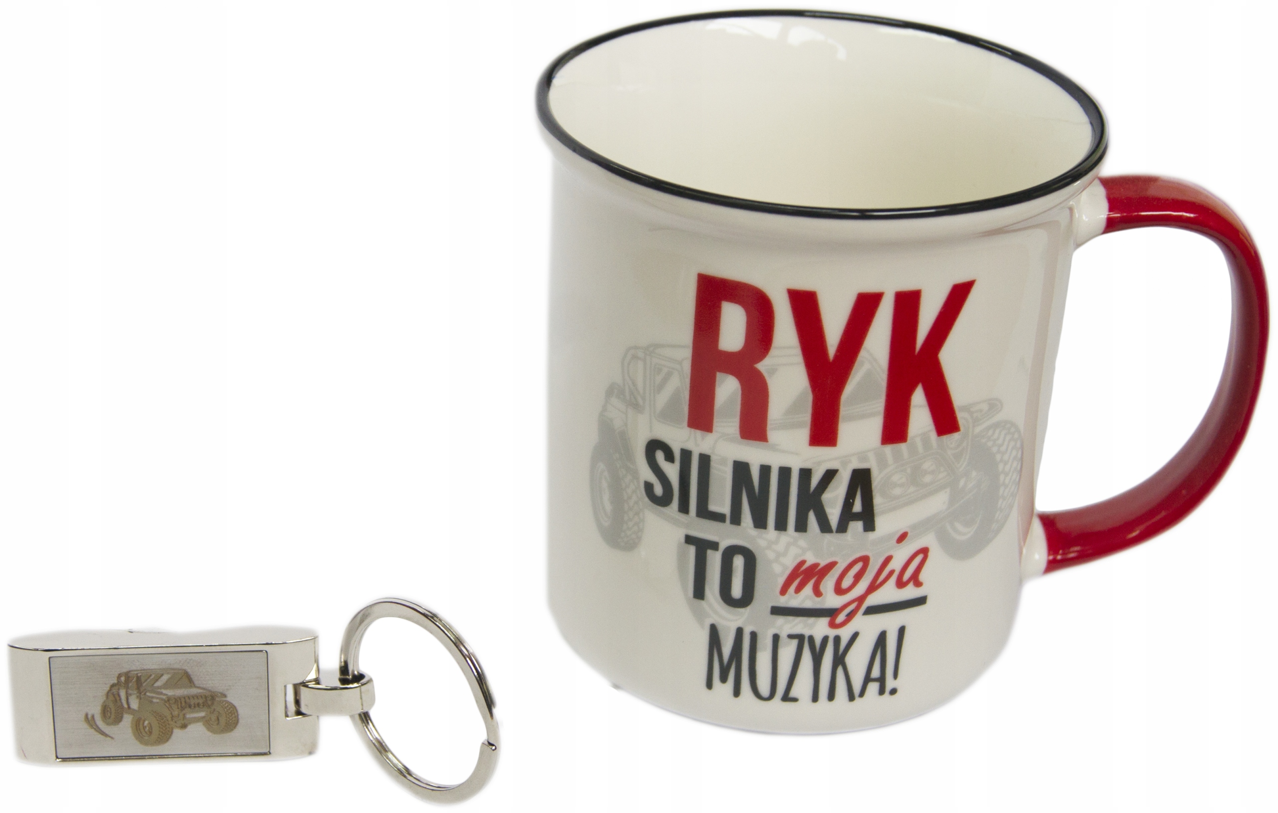 

Kubek garnuszek automaniak ryk silnika z brelokiem
