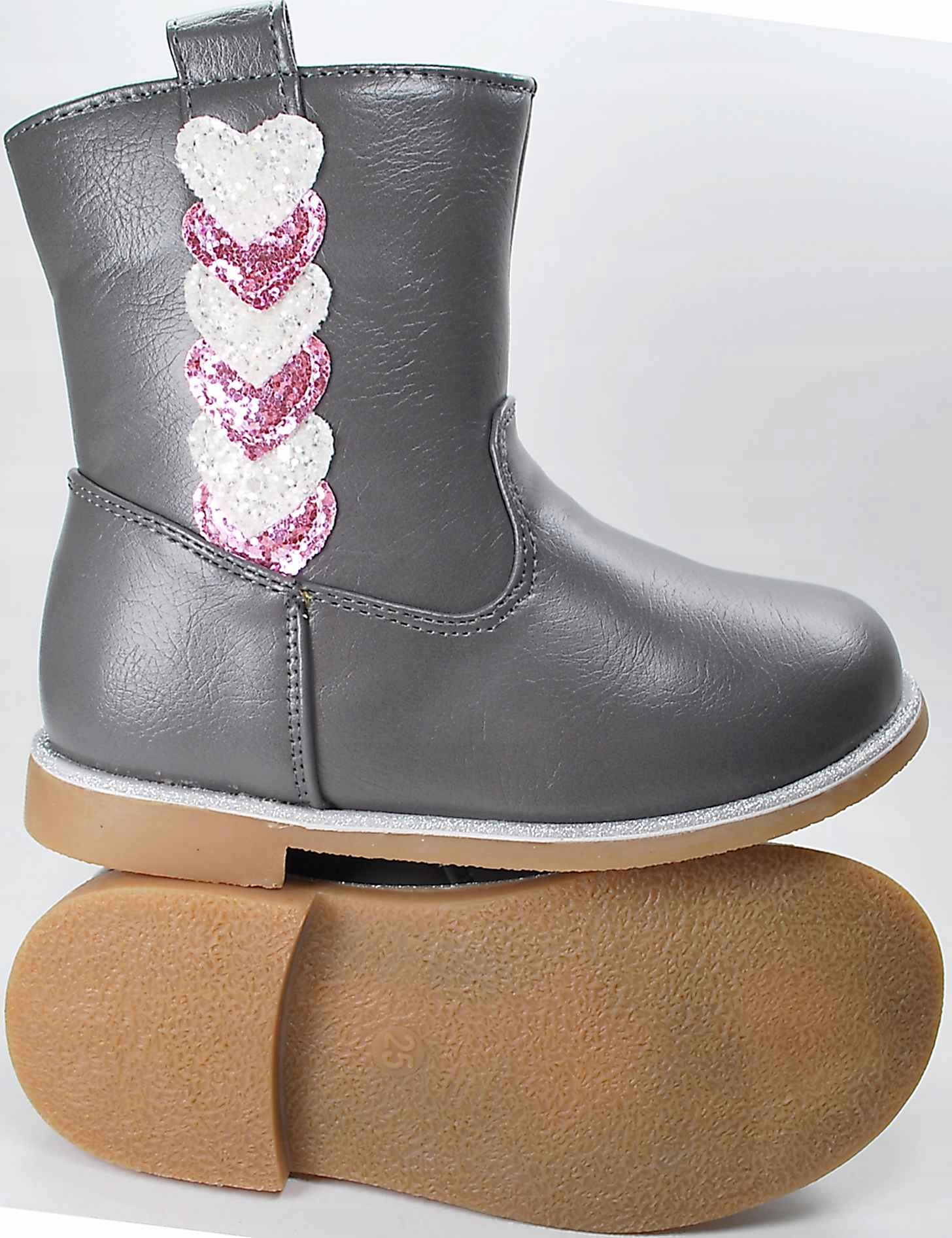 SZARE OCIEPLANE futrem BOTKI KOZAKI na zamek r 25 Bohater brak