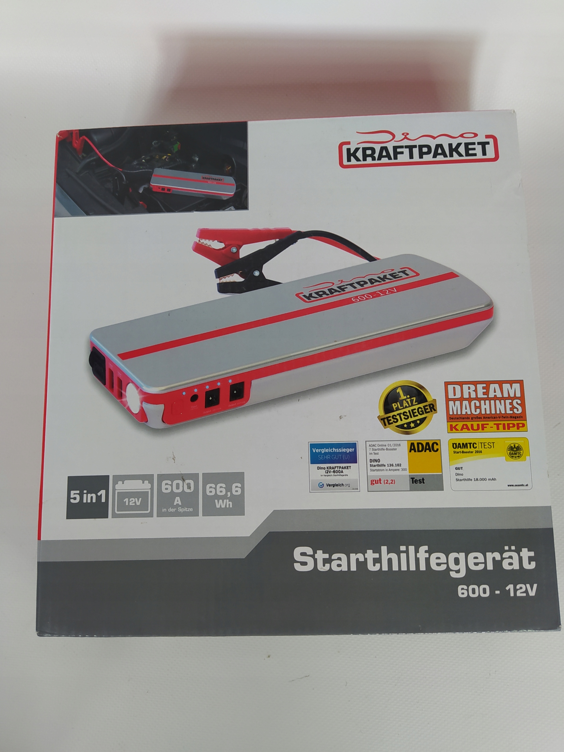Dino KRAFTPAKET Starthilfe Powerbank Starthilfe Booster Starthilfegerät  12V-600A 4003342173902