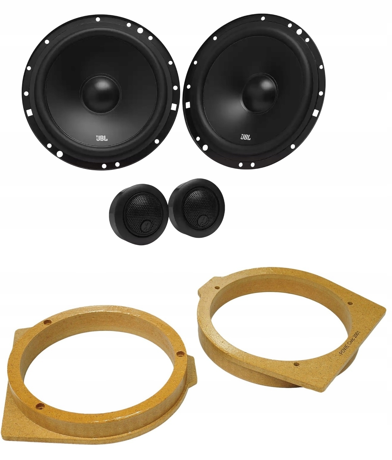 Jbl Stage1 601C Automobilové reproduktory 165 mm Honda Jazz Civic 7 Vzdialenosť