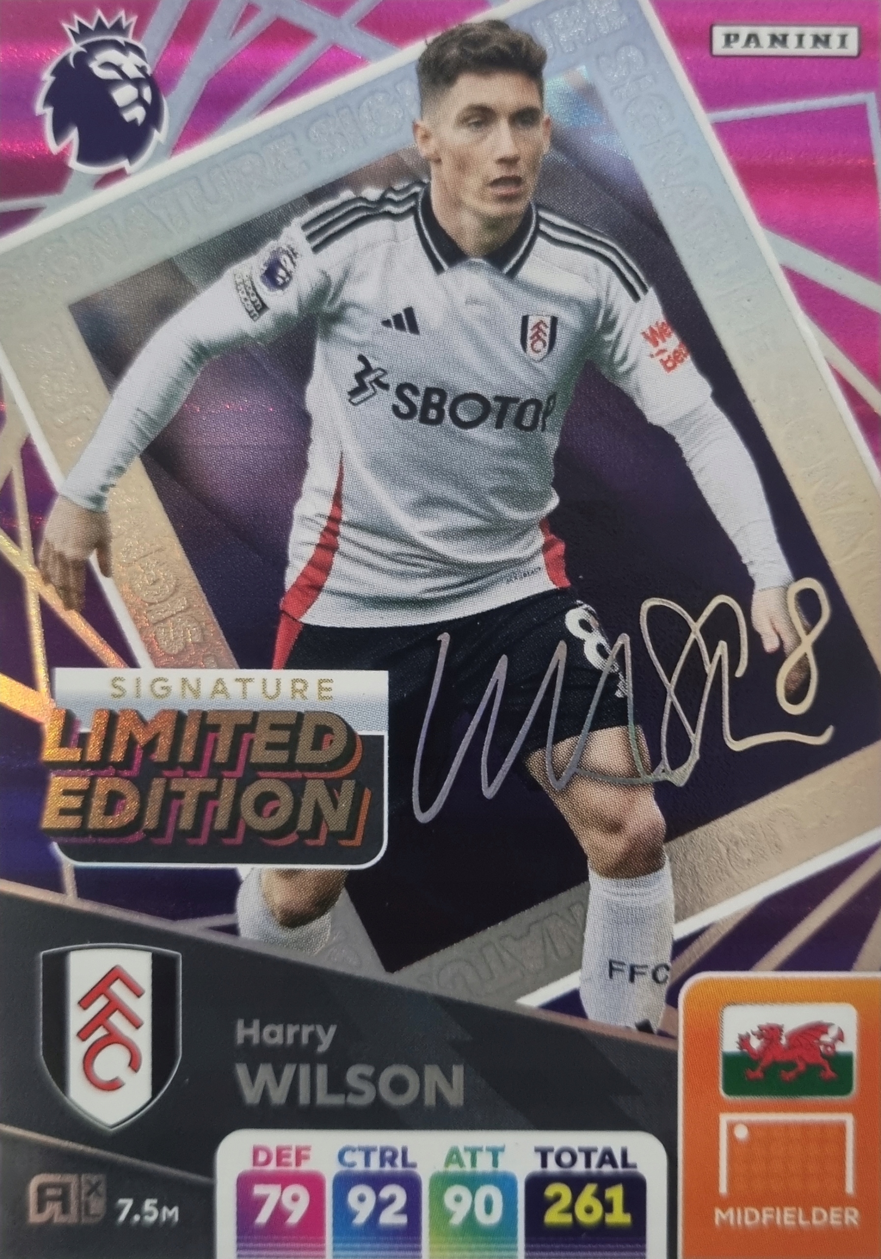 Premier League 2025 Limited Edition Signature Harry Wilson Fulham