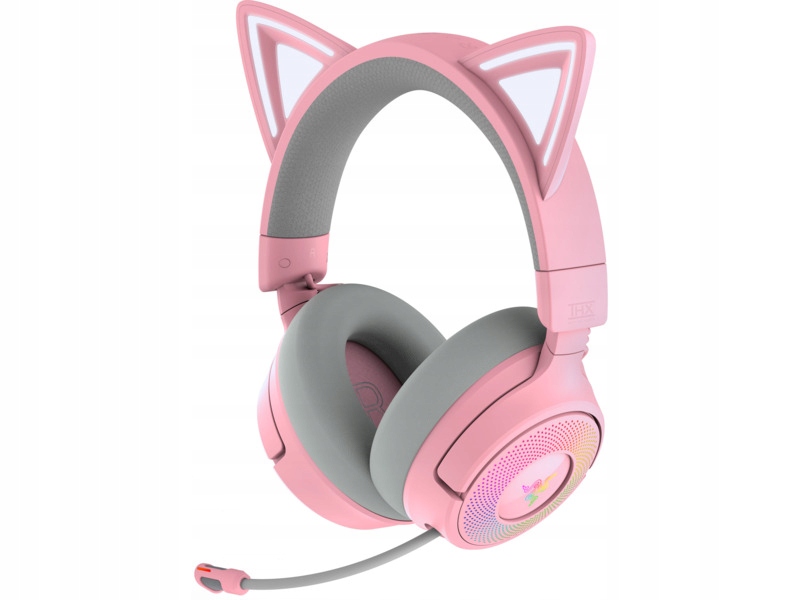 Słuchawki Razer Kraken Kitty V3 Pro Różowo-szary