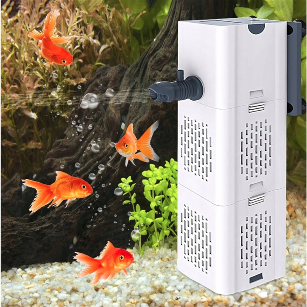 Čerpadlo Do Akvária, Tichý Pěnový Filtr, 6 W 500 L/h, 35-80 L, 3 režimy provozu
