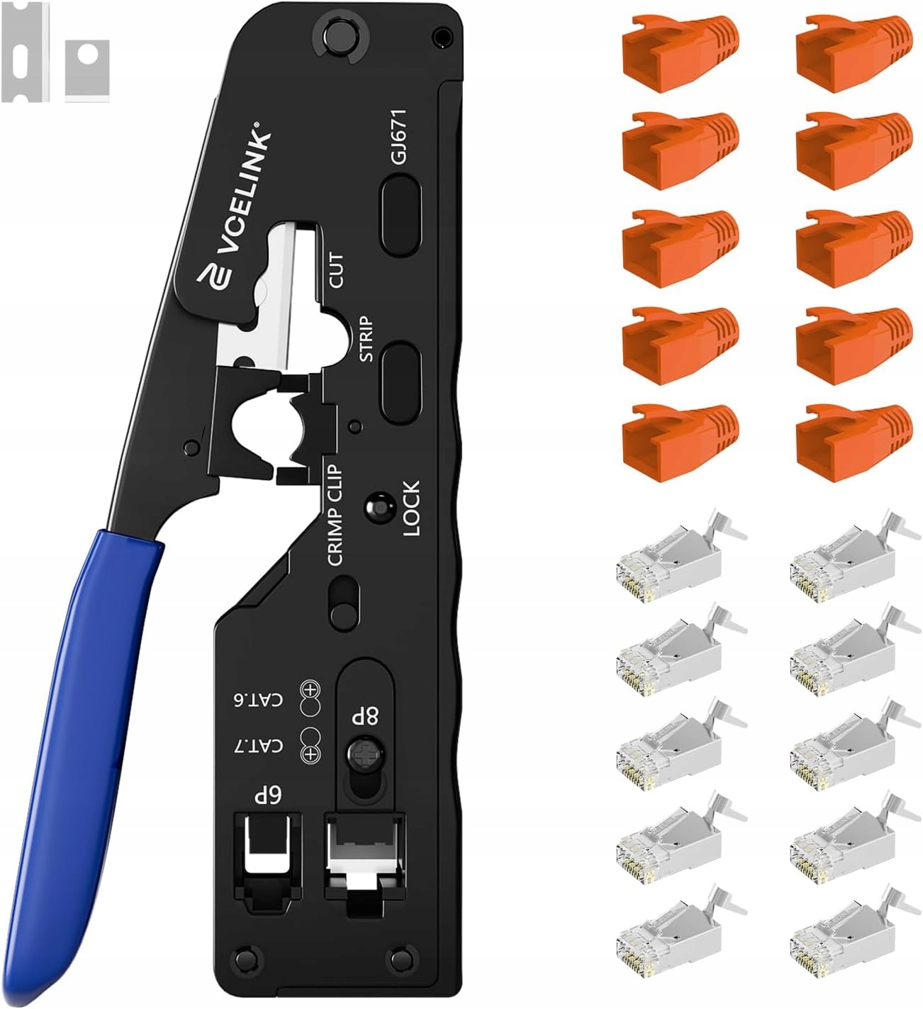 Krimpovací Kleště 8P8C 6P6C Ethernet CAT7 Multifunkční Ergonomické