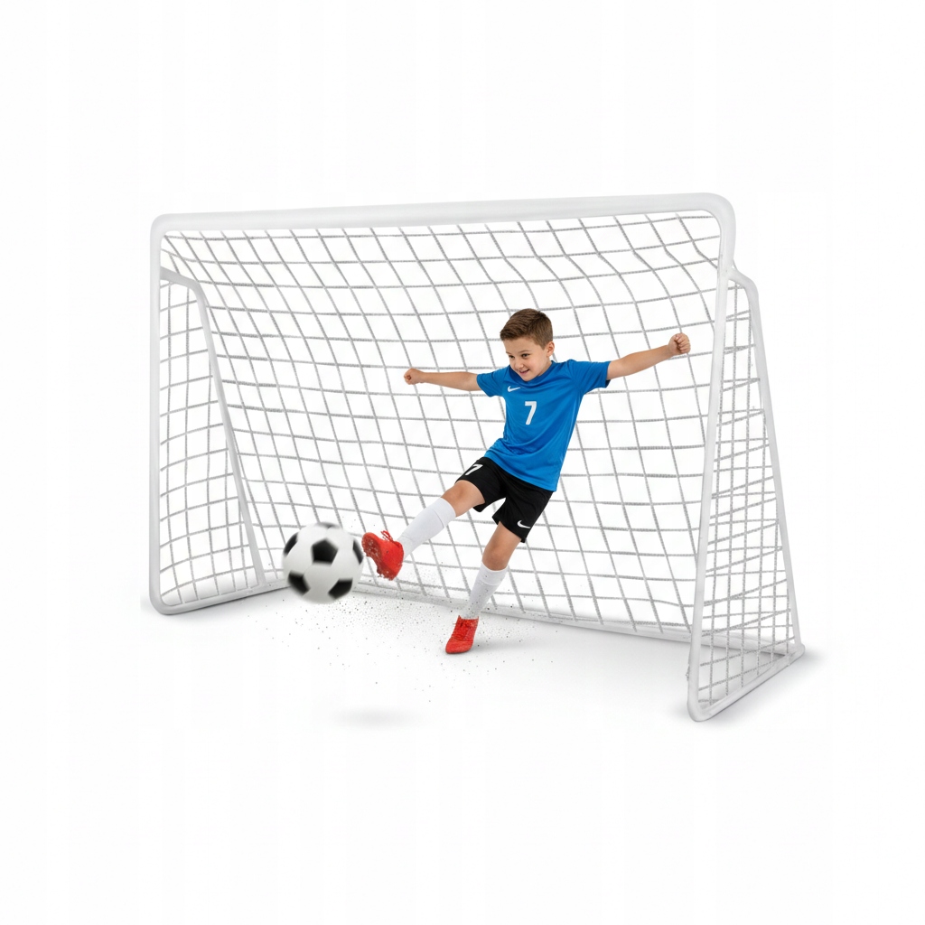 Duża Bramka Piłkarska Do Piłki Nożnej 300x200x90 cm Stalowa