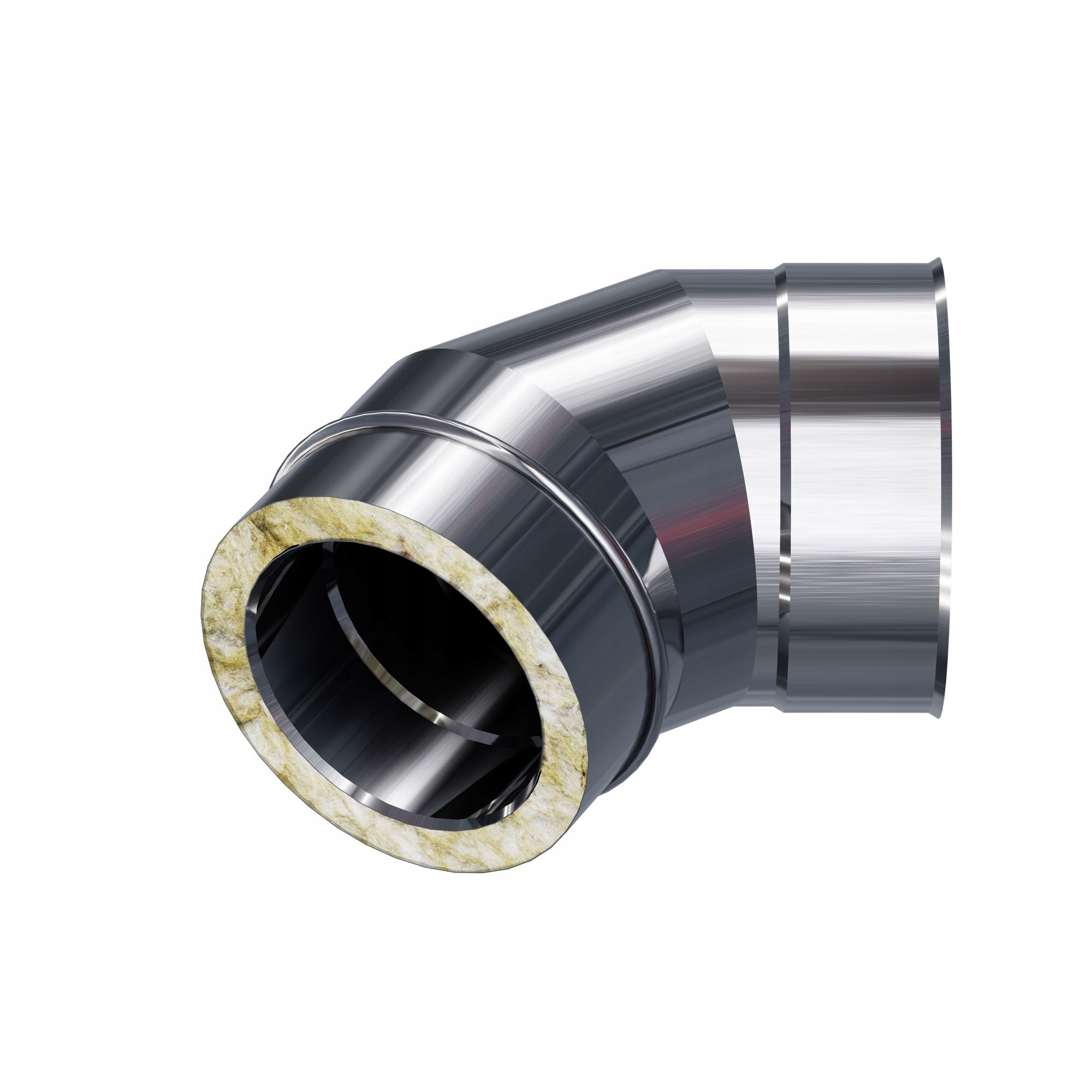 Kzd Slim Koleno izolované fi 160 1,0 mm 60 stupňů komín vložka ocel žár