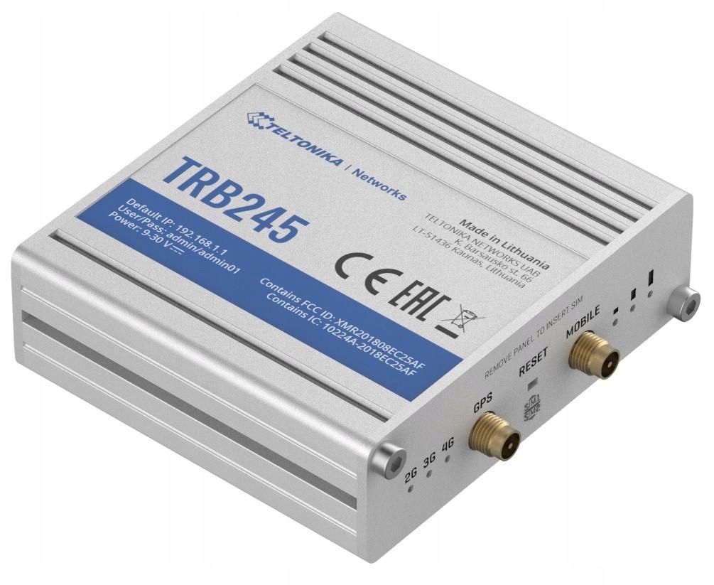Bramka Lte TRB245 Cat 4, 3G, 2G, RS232/RS485, Ethernet
