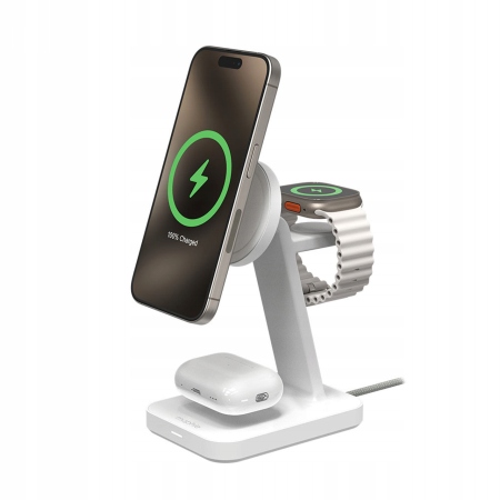 Bezdrôtový nabíjačka stojan Mophie Snap+ 3 v 1 Qi2 kompatibilný s MagSafe