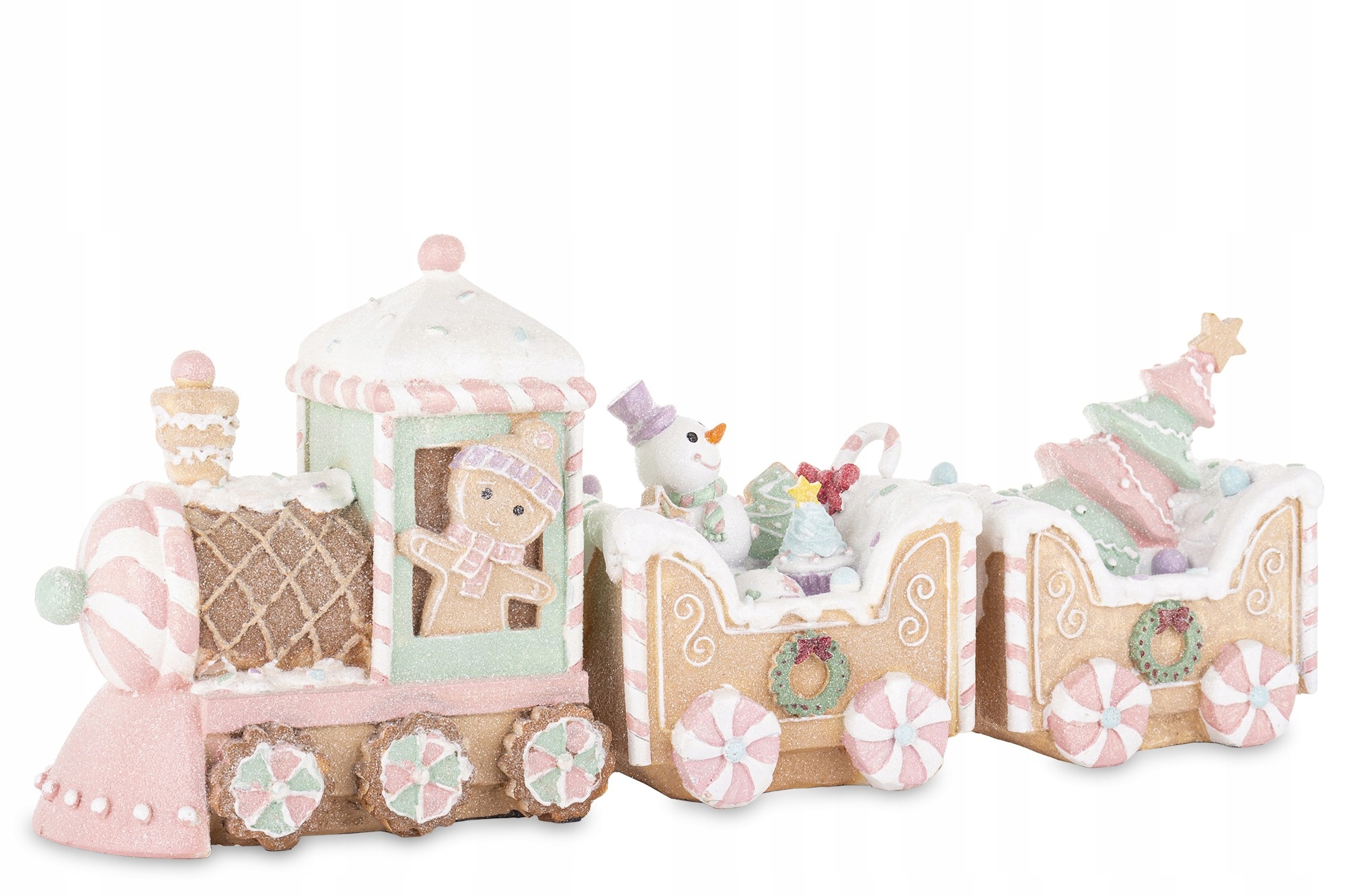 Vianočná ozdoba Vianoce Perníkový vlak Lokomotíva Vagóny