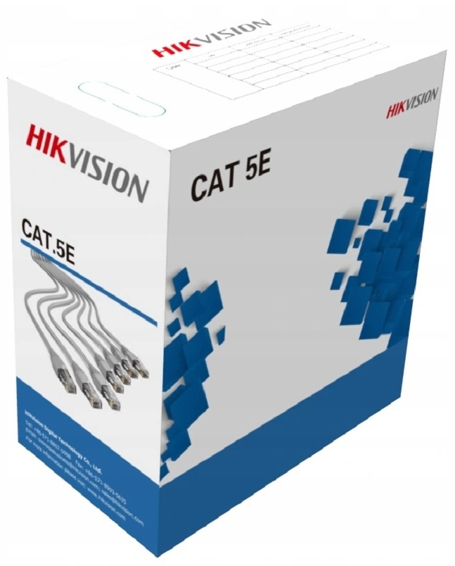 Kabel Utp Skrętka Hikvision DS-PL-5E CAT5E 305m 100% Miedź monitoring (aw)
