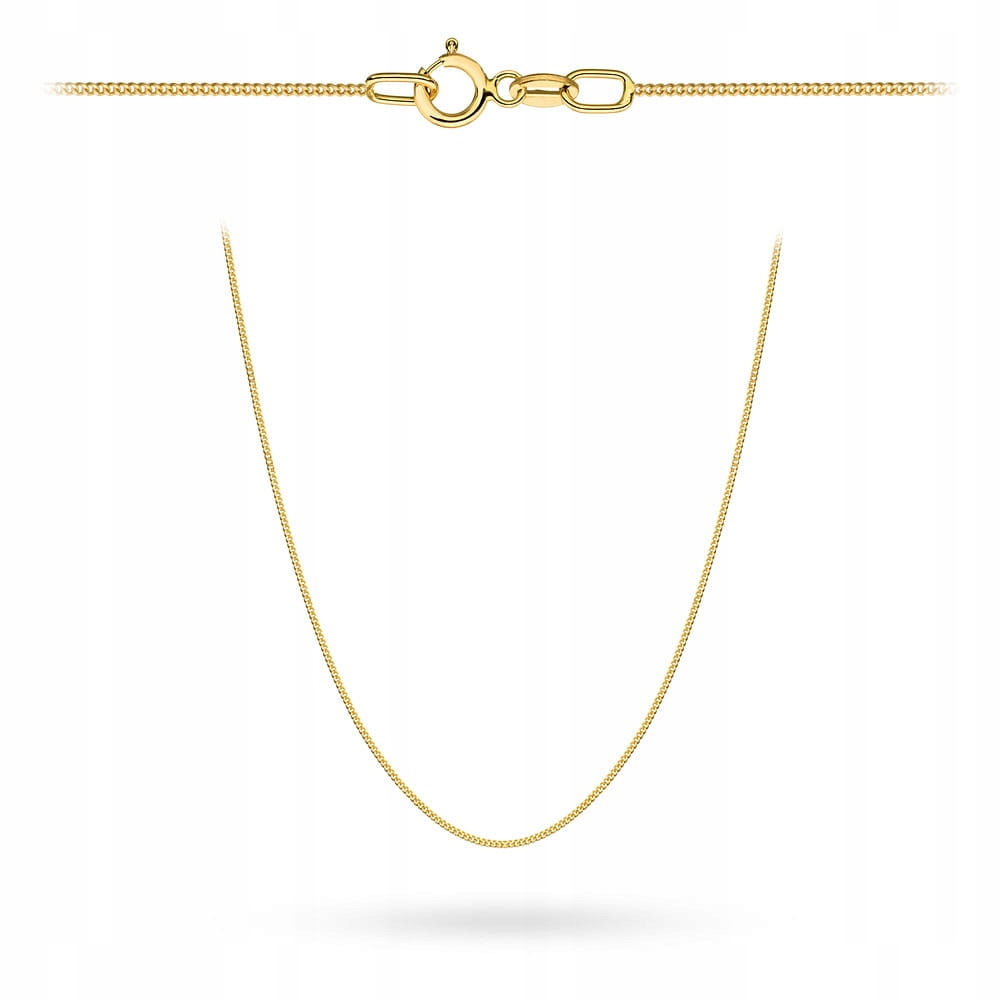 Dámský zlatý řetízek 585, hladká pancířová vazba, 2.4 mm, elegantní, r45 4.13 g